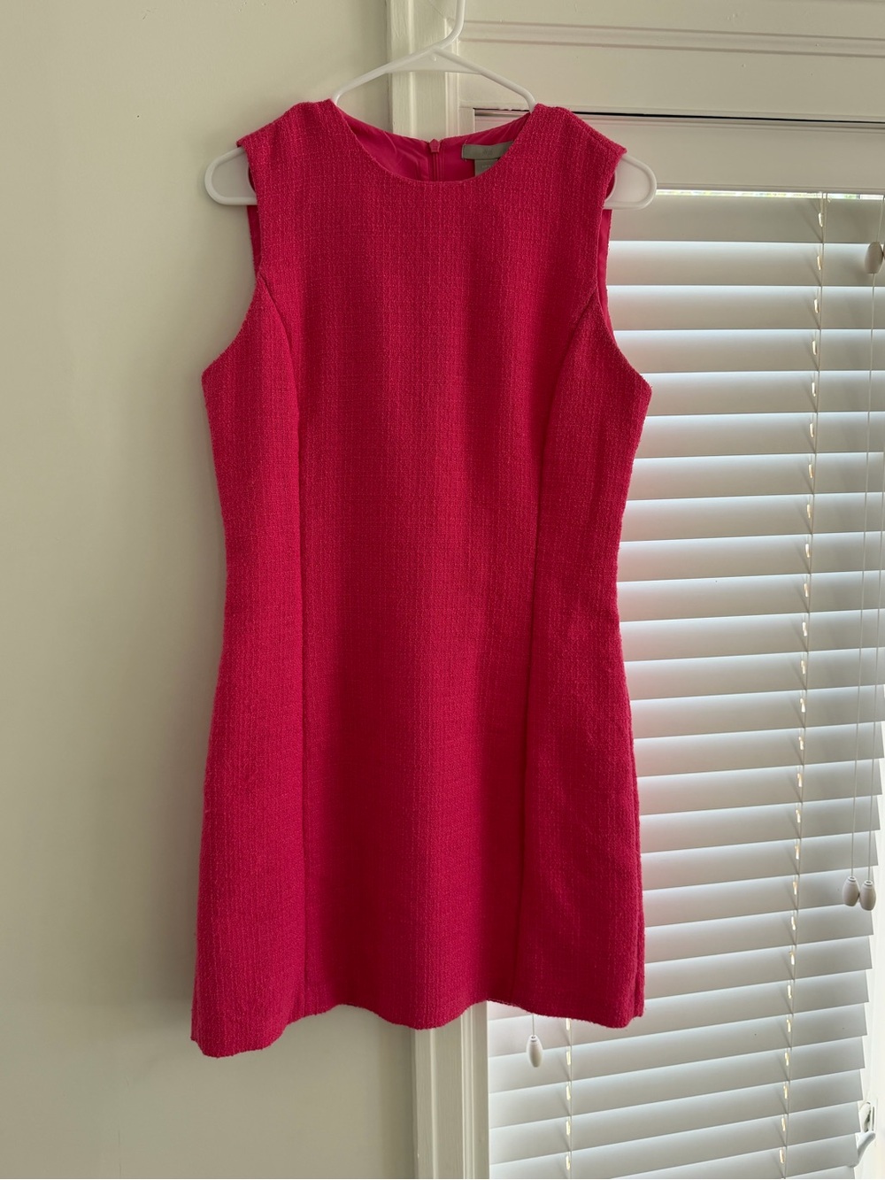 H&M Sleeveless Pink Boucle Shift Dress